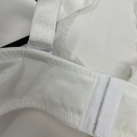 FREDRICKS OF HOLLYWOOD Bra Womens 34 DD White Underwire NEW Padded Mesh Trim - Picture 6 of 9